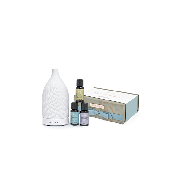 8   essential oils trio   diffuser set   square